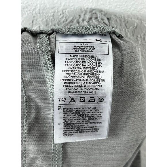 Adidas Pacer 3-Stripes Woven Heather Gray Athletic Running Shorts XL Lightweight - Picture 9 of 11